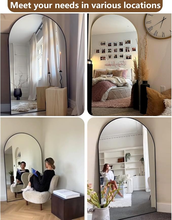 DMWOODFL Large Arched Full Length Mirror - Image 5