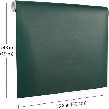 Dark Green Peel and Stick Wallpaper, 15.7 X 748 inches Renter Friendly Wallpaper - Image 2
