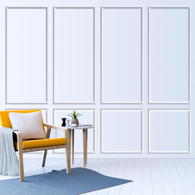 Pangda Peel and Stick Wall Molding Kit, 3D Premade Accent Molding Wainscoting - Image 3