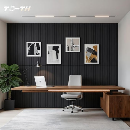 TO-TH Wood-Look Acoustic Wall Panels, 10 Pack 47.2” x 23.6” Acoustic Panels - Image 6