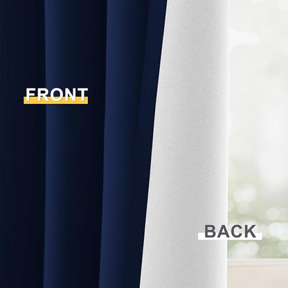 Yakamok 100% Blackout Curtain Panels 63 inches Cold and Light Blocking Drapes - Image 6