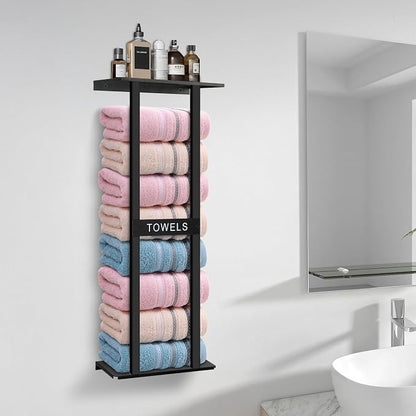 Bathroom Towel Storage Rack, Wall Mounted Bathroom Towel Rack, 30 inch Heavy - Image 2