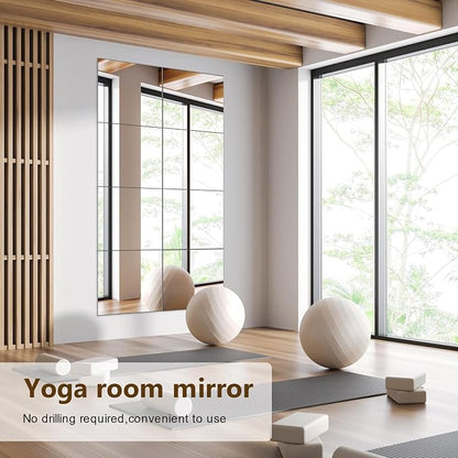 Full Length Mirror Tiles, 12x12 Inch Unbreakable Acrylic Squares - Image 6