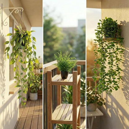 5 Pack Fake Plants for Wall Home Room Office, Artificial Hanging Plants - Image 4