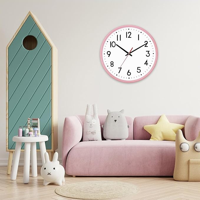 HZDHCLH Wall Clock Silent Wall Clocks Battery Operated 10 Inch Modern Non - Image 6