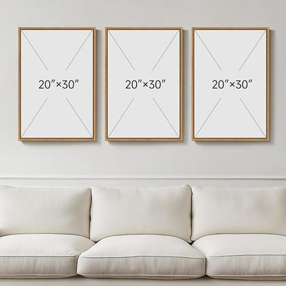 3 Piece Large Framed Abstract Boho Wall Art - Image 9