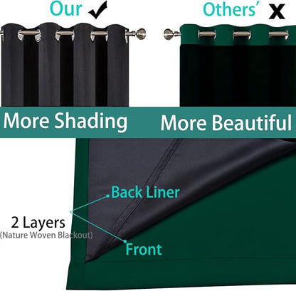 Yakamok 100% Blackout Curtains 96 Inches Long, 2 Thick Layers Heat and Full - Image 5