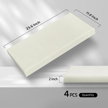 UMIACOUSTICS 4 PCS Acoustic Wall Panels, 2“ Thick 23.6" x 11.8" Fiberglass - Image 2