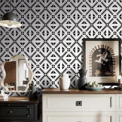 Jeweluck Black and White Peel and Stick Wallpaper Black and White Removable - Image 8