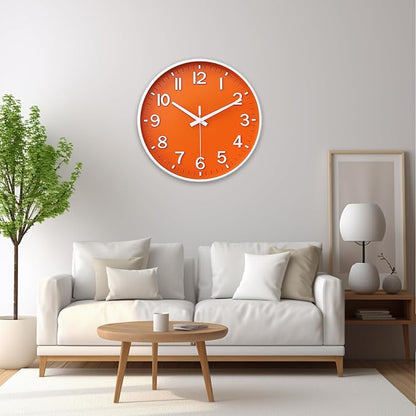 HZDHCLH Wall Clocks Battery Operated, Wall Clock Orange, 14 inch Wall Clock - Image 9