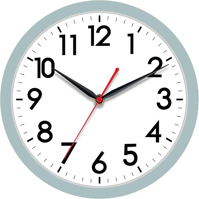 AKCISOT Wall Clock, Modern Small Wall Clocks Battery Operated 10 Inch, Silent by Akcisot