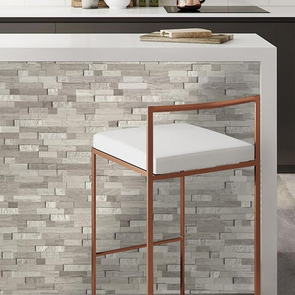 SUNWINGS 5-Sheet Peel and Stick Mosaic Natural 3D Stone Self Adhesive Marble - Image 7