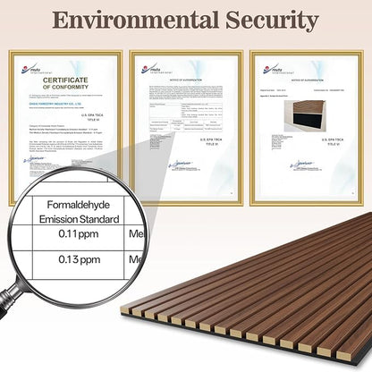 2 Pack Wood Panels for Wall, 47.24" x 23.81" Acoustic Wood Slat Wall Panel for - Image 5