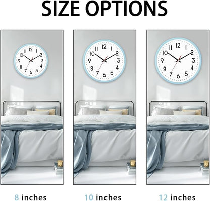 HZDHCLH Wall Clock Silent Wall Clocks Battery Operated 10 Inch Modern Non - Image 4