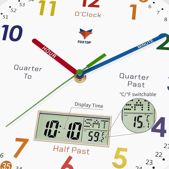 Foxtop Digital and Analog Learning Clock - Image 3