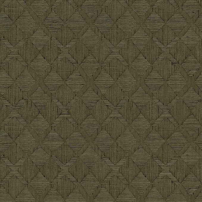 Tempaper x Jeremiah Brent Olive Textured Hoffmann Faux Sisal Removable Peel and by TempaperCo