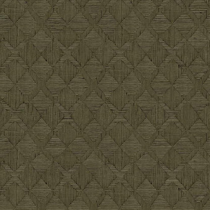 Tempaper x Jeremiah Brent Olive Textured Hoffmann Faux Sisal Removable Peel and by TempaperCo