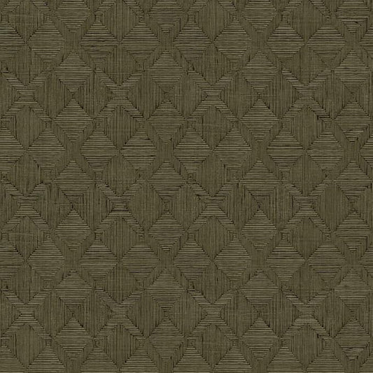Tempaper x Jeremiah Brent Olive Textured Hoffmann Faux Sisal Removable Peel and by TempaperCo