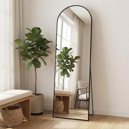 Sweetcrispy 58"x19" Arched Full Length Mirror, Leaning or Standing Full Body - Image 2