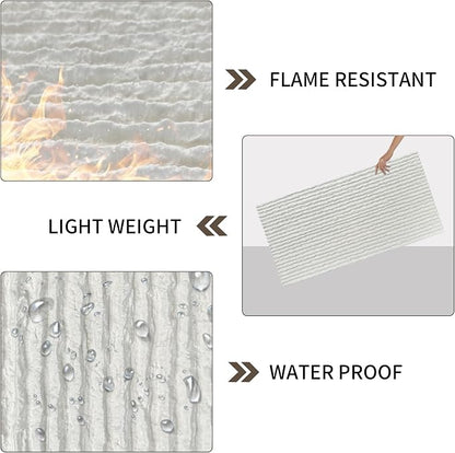 3D Faux Stone Wall Panels, Lightweight & Waterproof Accent Marble Flowing Stone - Image 3