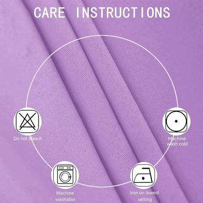 LEMOMO Blackout Curtains 52 x 90 Inch Long Lavender Curtains Set of 2 Panels - Image 4