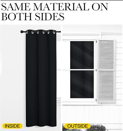 NICETOWN Blackout Curtain Panels 86 inches - Image 6