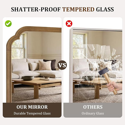 WallBeyond 28" x 40" Rounded Corner Arch Wall Mirror - Image 5