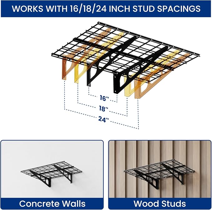 FLEXIMOUNTS 2x3ft Garage Shelving Wall-Mounted, Holds Up to 200 lbs, Garage - Image 6