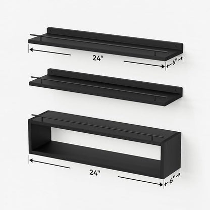 WOPITUES Floating Shelves for Wall 24 inch - Image 3