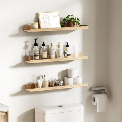upsimples Floating Shelves for Wall, 23.6 Inch Shelves for Decor Storage Set of - Image 7