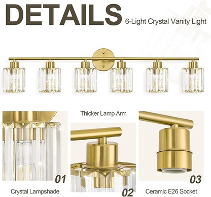 Crystal Bathroom Light Fixtures, Bathroom Lighting Fixtures Over Mirror - Image 4