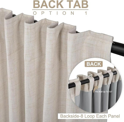 100% Blackout Shield Linen Blackout Curtains - Image 4