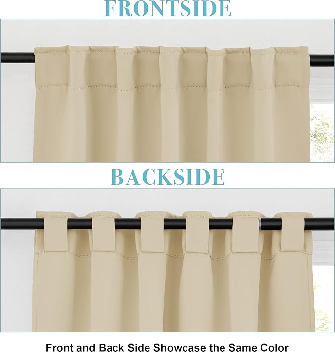 RYB HOME Room Darkening Thermal Blackout Curtains, Window Curtains Draperies - Image 6