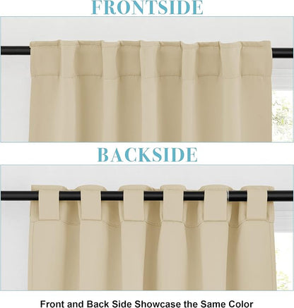 RYB HOME Room Darkening Thermal Blackout Curtains, Window Curtains Draperies - Image 6