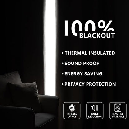 IGEMAEVE Blackout Curtains 84 Inch Length 2 Panels Set, 100% Black Out Curtains - Image 7