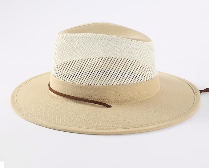 Home Prefer Cotton Summer Fedora Hat Wide Brim Sun Hats for Men Women UPF 50+ Sun Protection Cap for Fishing Hiking