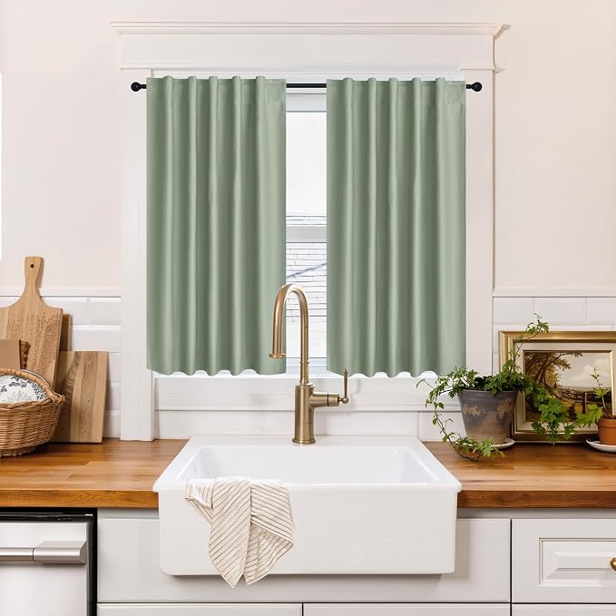 RYB HOME 100% Blackout Short Curtains by RYBHOME