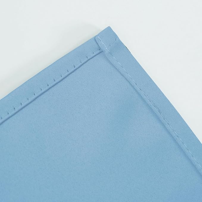 LEMOMO Blackout Curtains 52 x 90 Inch Long Sky Blue Curtains Set of 2 Panels - Image 7