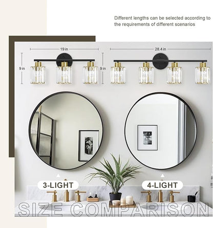 Crystal Bathroom Light Fixtures, Bathroom Lighting Fixtures Over Mirror - Image 3