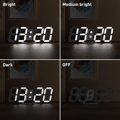 3D LED Digital Wall Clock/Desk Alarm Clock - Image 7