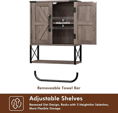 RUSTOWN Farmhouse Rustic Medicine Cabinet - Image 7