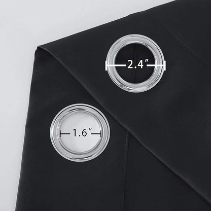 LEMOMO Black Blackout Curtains 66 x 63 Inch Length/Set of 2 Curtain - Image 5