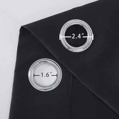 LEMOMO Blackout Curtains 66 x 84 inch/Black Curtains Set of 2 Panels/Thermal - Image 6