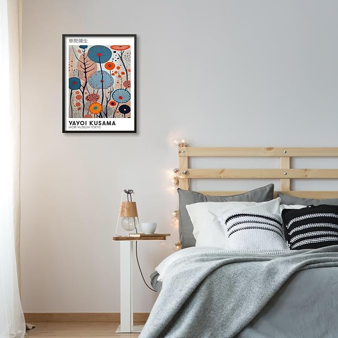Yayoi Kusama Black Framed Wall Art 8x10in Vintage Japanese Painting Posters - Image 4