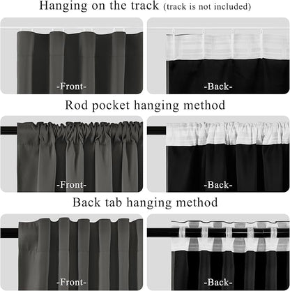 RYB HOME Full Blackout Curtain for Sliding Glass Doors, Thermal Insulated Extra - Image 4