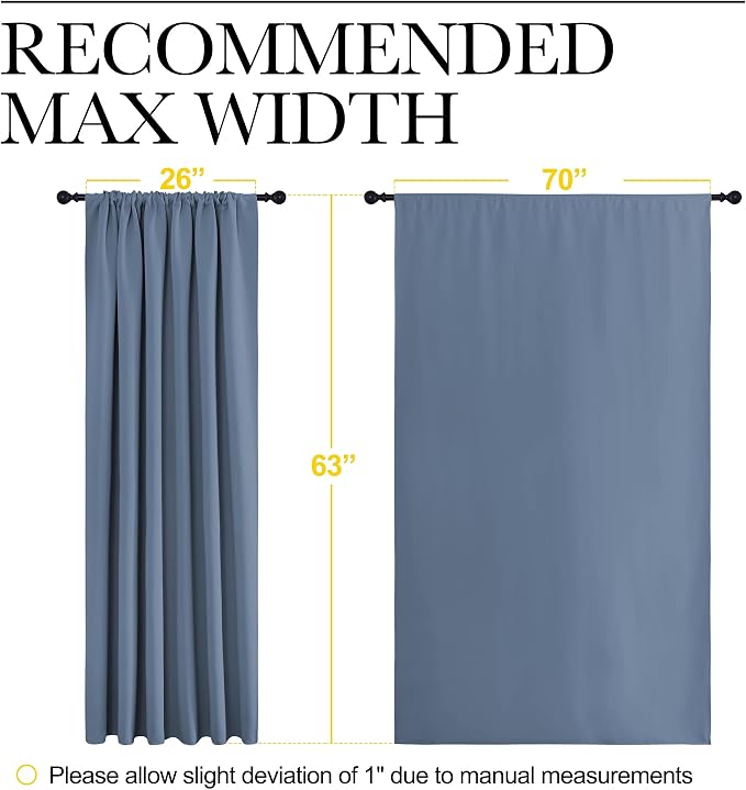 NICETOWN Blackout Curtains for Bedroom, Window Treatment Energy Saving Thermal - Image 7
