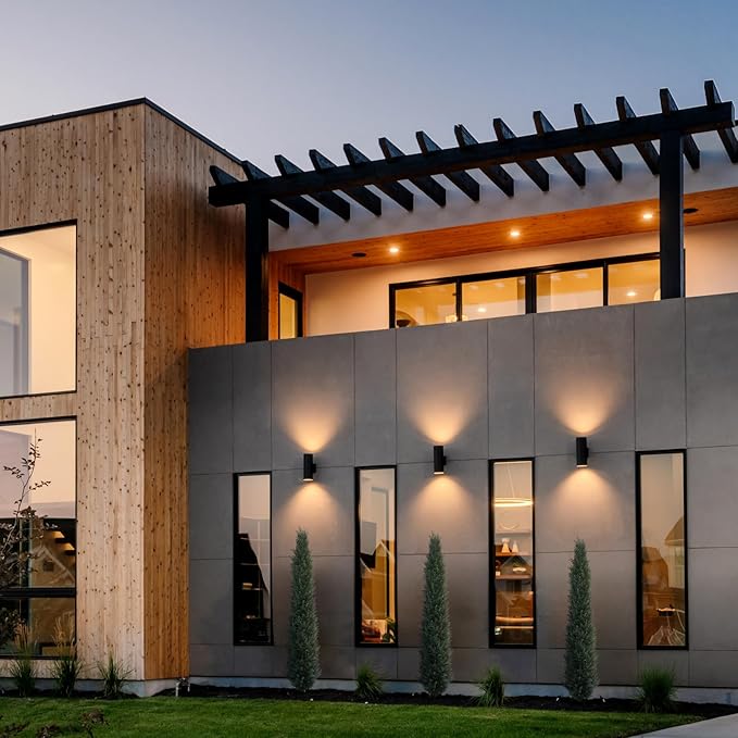 momoplant Artificial Topiary Cedar Tree Outdoor Uv Resistant, 5.5 Ft Faux Cypress Toparies Trees 67 Inch Fake Plant【2 Pack】 with Black Pot