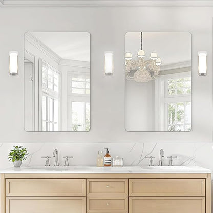 USHOWER 2-Pack Frameless Bathroom Mirror 20X30 Inch, Rectangle Wall Vanity by USHOWER