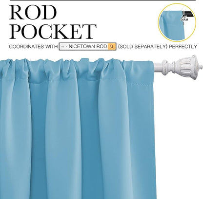 NICETOWN Kitchen Curtains, Short Blackout Curtains & Drapes, Home Decoration - Image 3