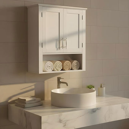 SUPER DEAL Bathroom Wall Cabinet Over The Toilet, Wall Mount Storage Medicine - Image 5